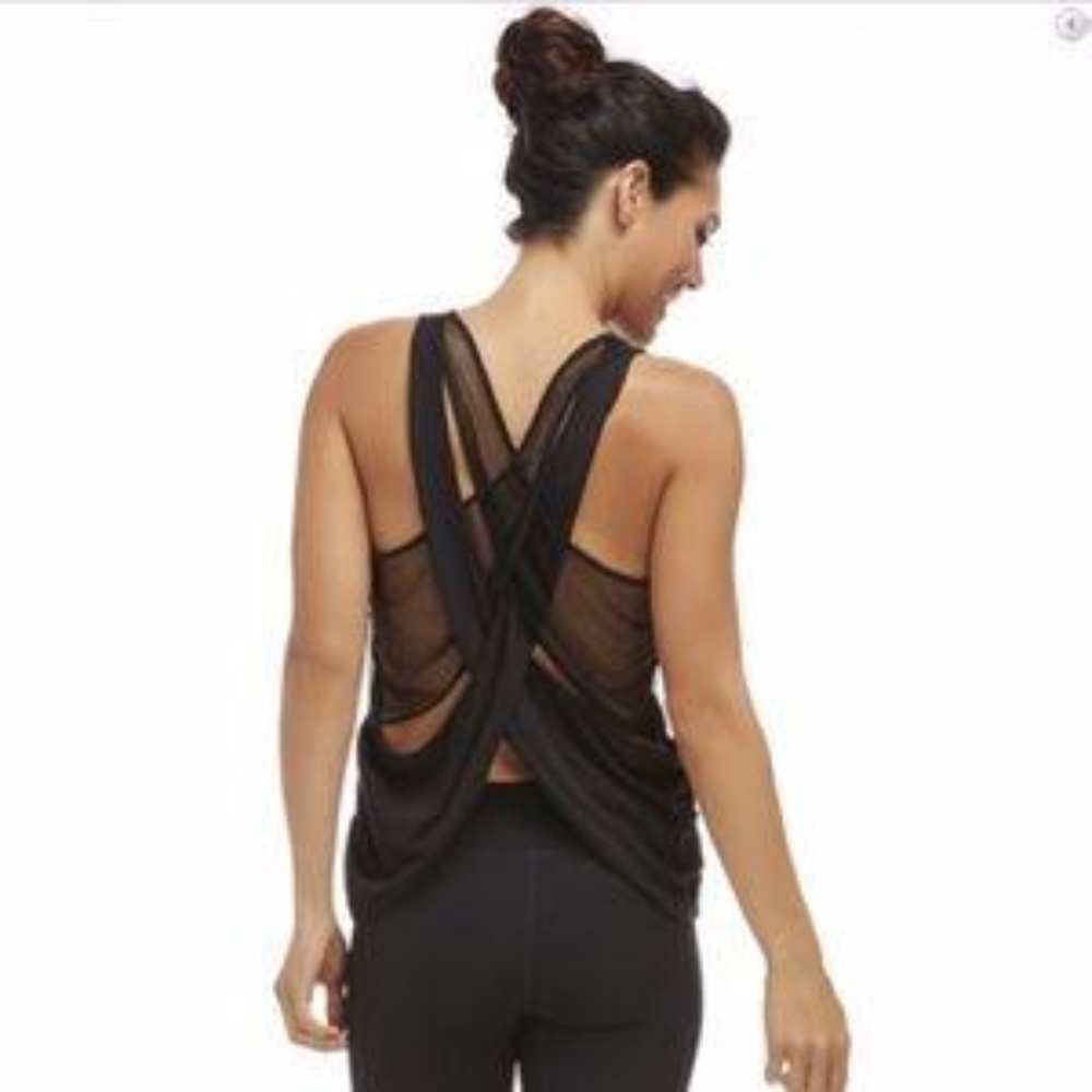 Fabletics "Taylor Tank" Open Back Yoga Top sz L